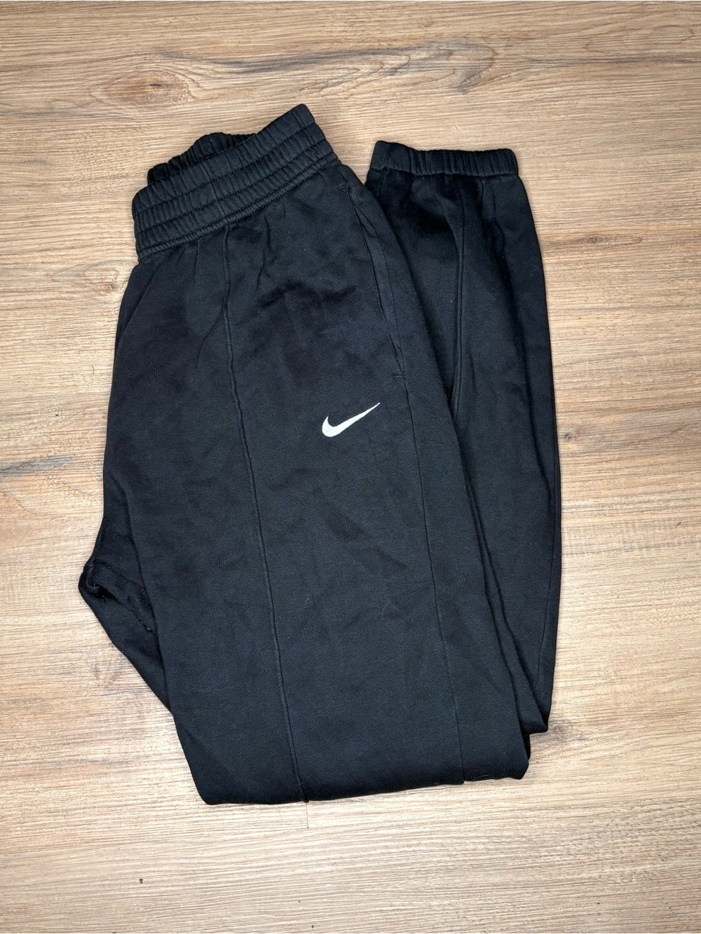 Nike Black Kids Jogger Pants with White Swoosh